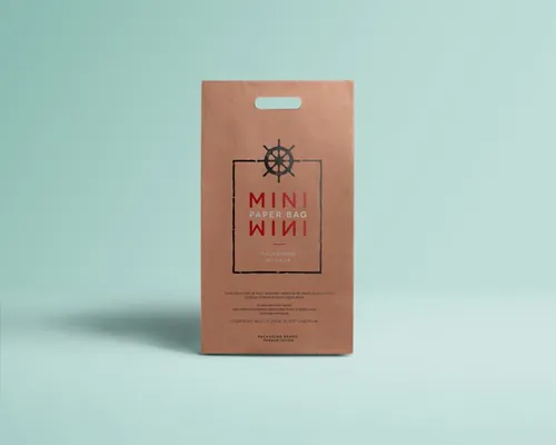迷你纸袋模型PSD模板Mini Psd Paper Bag Mockup
