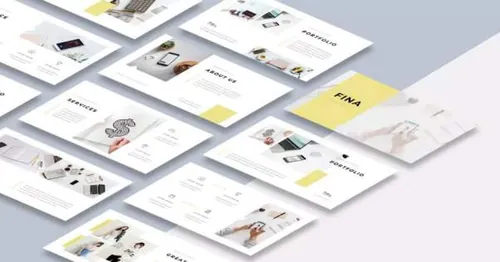 简约商业营销PPT幻灯片模板 Fina – Business Powerpoint Presentation