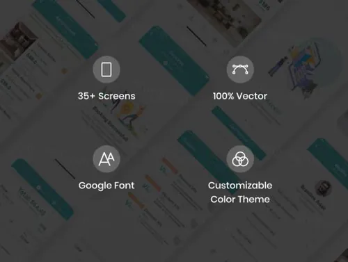 酒店预订应用程序用户界面工具包Hotel Booking App UI