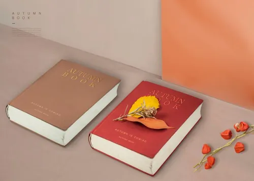 立体空间硬皮书手册书籍样机模板