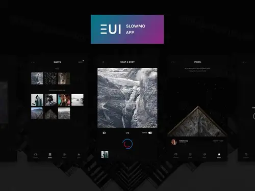 EUI Slowmo App UI 每日UI源文件分享 Daily UI #093 UI