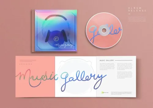 盒装光盘专辑流行音乐贴图样机模板