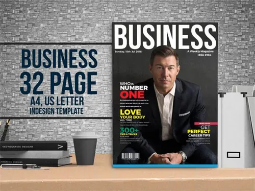 32页极简商业化杂志模板BUSINESS 32 Page Magazine