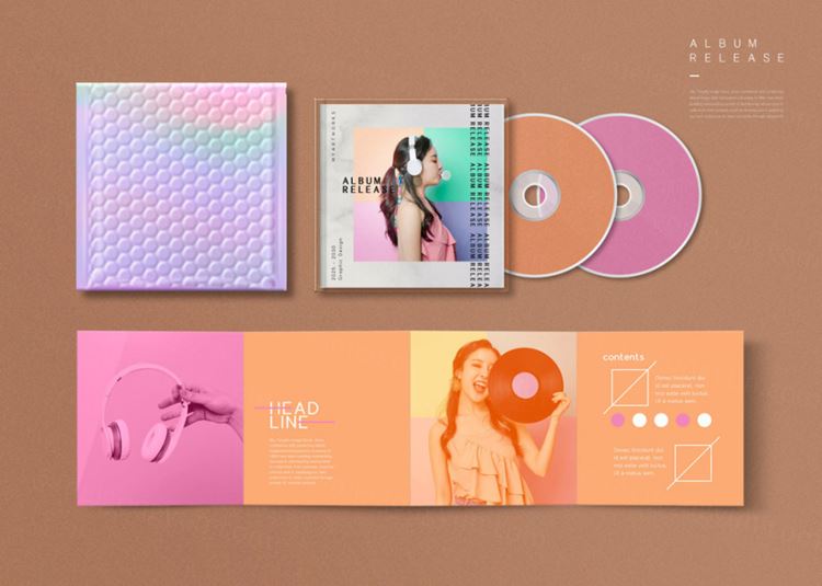 流行音乐专辑唱片光盘介绍展示样机