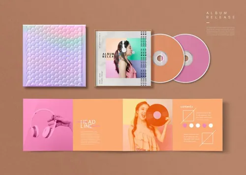 流行音乐专辑唱片光盘介绍展示样机