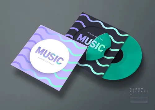 音乐专辑单盘创意智能贴图样机