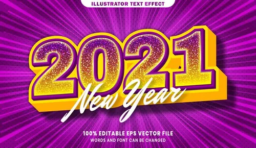 三维立体特效字体文本特效可编辑EPS矢量模板素材3d editable text style effect