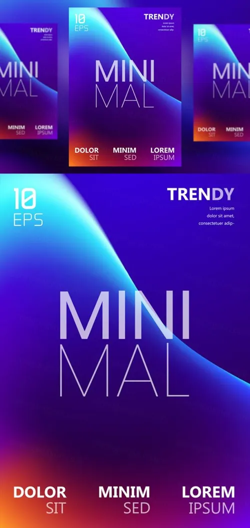 电音节夜店流行极简流体模糊渐变背景矢量海报 Fluid Blurred Gradient Background