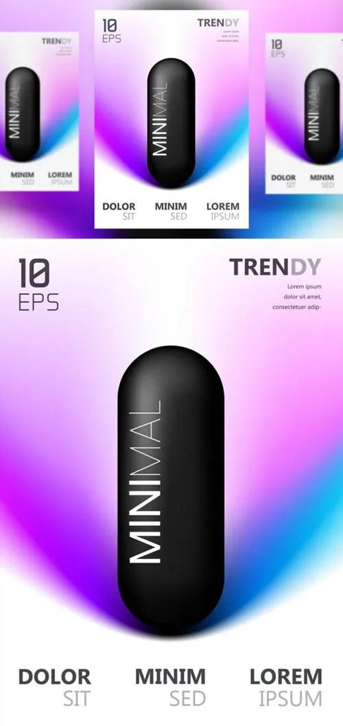 电音节夜店流行极简流体模糊渐变背景矢量海报 Fluid Blurred Gradient Background