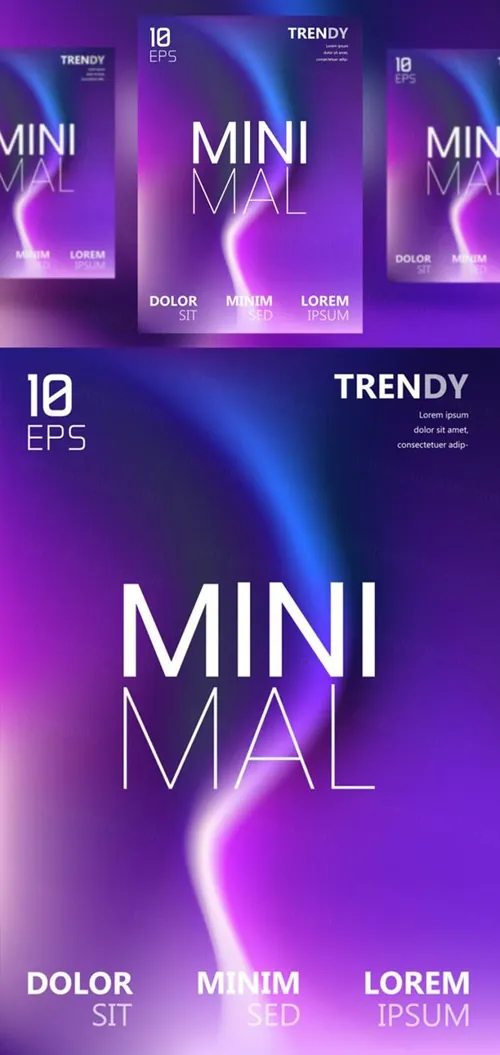 电音节夜店流行极简流体模糊渐变背景矢量海报 Fluid Blurred Gradient Background