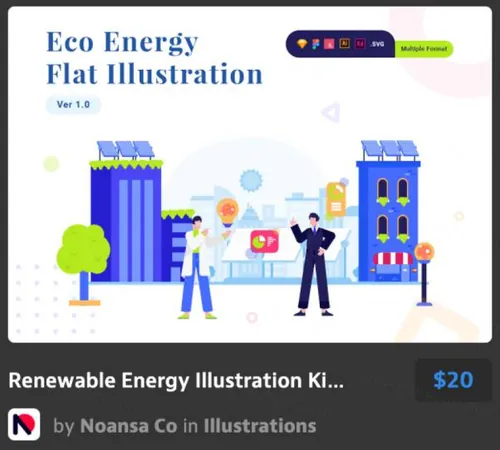 可再生能源插图工具包 Energy Illustration Kit