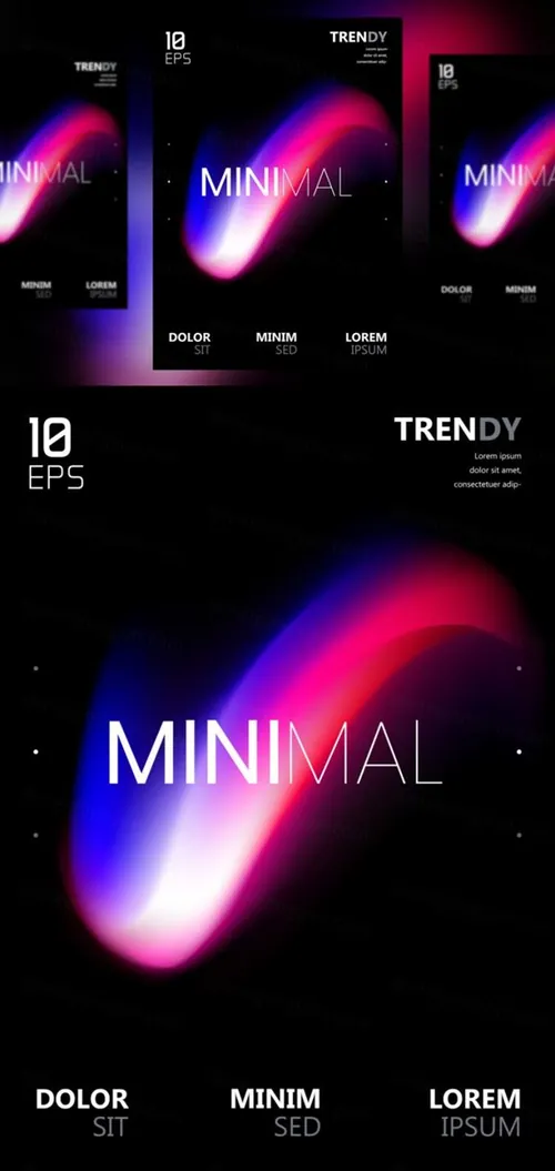 电音节夜店流行极简流体模糊渐变背景矢量海报 Fluid Blurred Gradient Background