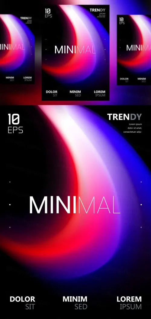 电音节夜店流行极简流体模糊渐变背景矢量海报 Fluid Blurred Gradient Background