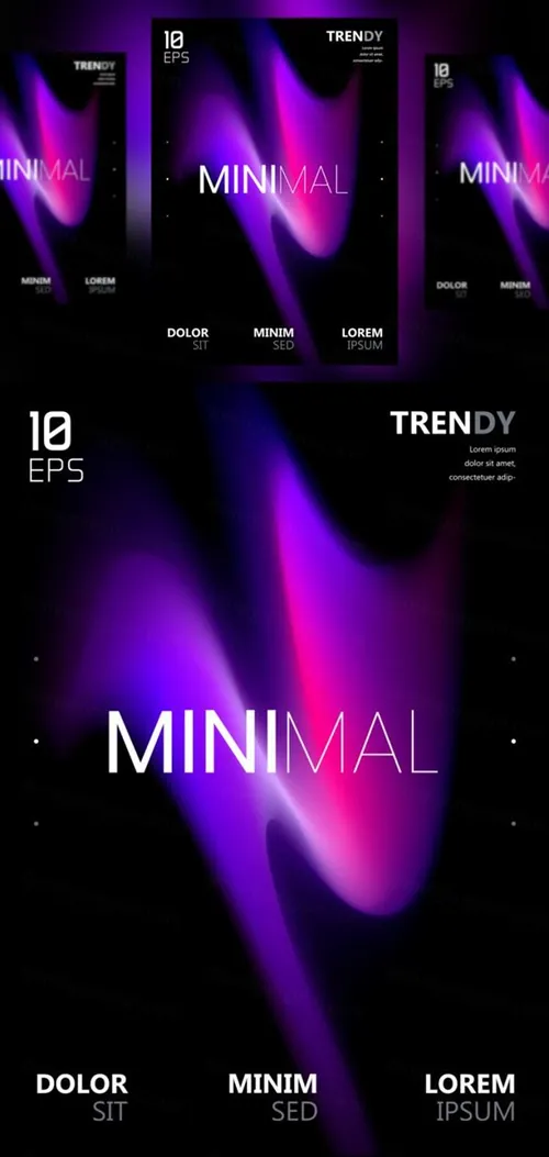 电音节夜店流行极简流体模糊渐变背景矢量海报 Fluid Blurred Gradient Background