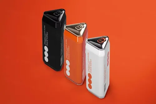 三角异形可乐啤酒饮料易拉罐包装品牌设计提案展示样机模板 Tr