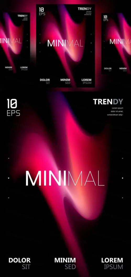 电音节夜店流行极简流体模糊渐变背景矢量海报 Fluid Blurred Gradient Background