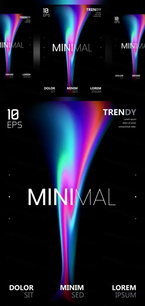 电音节夜店流行极简流体模糊渐变背景矢量海报 Fluid Blurred Gradient Background