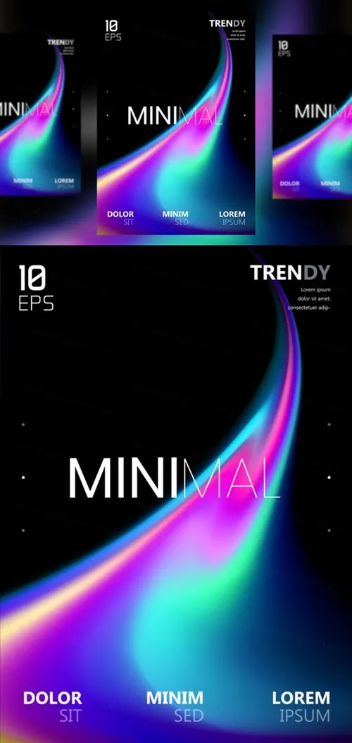 电音节夜店流行极简流体模糊渐变背景矢量海报 Fluid Blurred Gradient Background