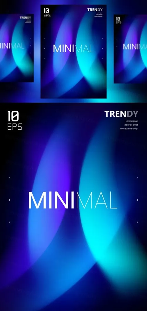 电音节夜店流行极简流体模糊渐变背景矢量海报 Fluid Blurred Gradient Background