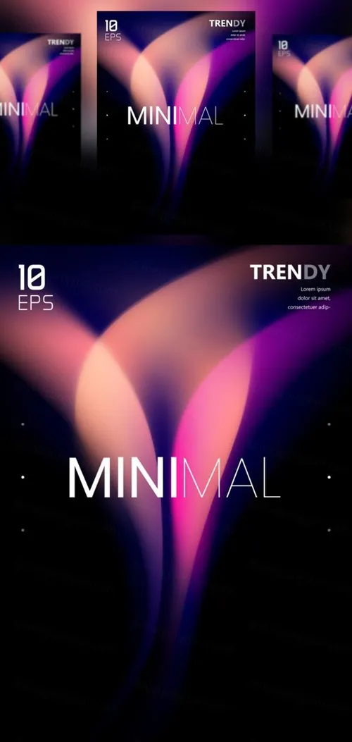 电音节夜店流行极简流体模糊渐变背景矢量海报 Fluid Blurred Gradient Background