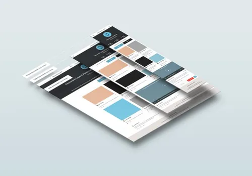 透视屏幕应用程序响应式网页WEB贴图PSD模板Perspective Responsive Screens Psd