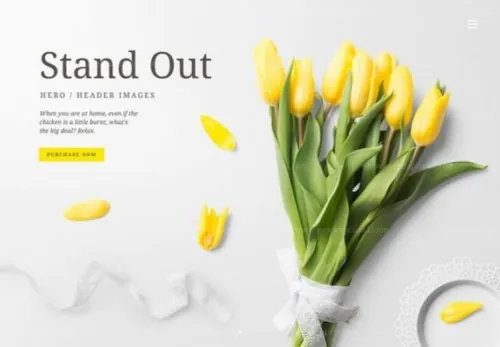 春季鲜花植物花卉网站标题头图banner广告图PSD设计素材模板Sim