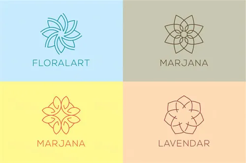 4 Luxury Logos AI+PSD