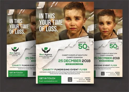 公益慈善活动传单模板 Charity Flyer