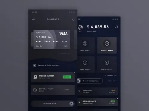 支付和银行卡钱包管理界面 Payments  Wallet iOS A