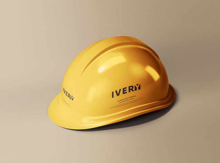建筑头盔/工作头盔外观设计展示样机模板 Construction Helmet Mockup