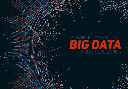 科技感大数据可视化抽象线条未来信息图表矢量设计素材Big data visualization
