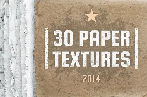 30个纸张做旧褶皱复古效果纹理图案背景png设计素材模板Paper Textures