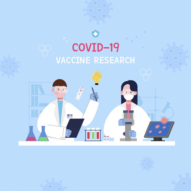 COVID-19 医学研究抵抗病毒疫情矢量医生人物插画素材