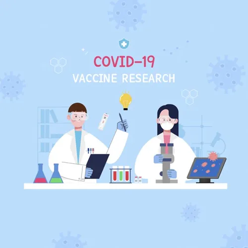 COVID-19 医学研究抵抗病毒疫情矢量医生人物插画素材