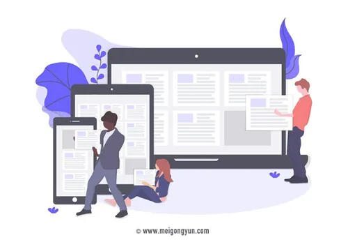 扁平化风格设备同步场景矢量元素Flattened vector elements