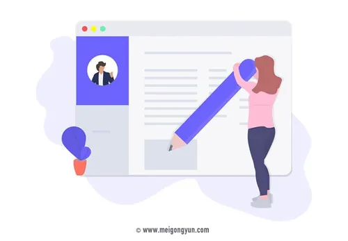 扁平化风格壁报场景矢量元素Flattened vector elements