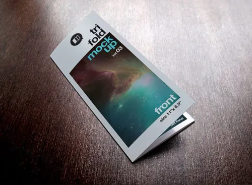 三折页模型PSD模板Psd Tri Fold Mockup Template