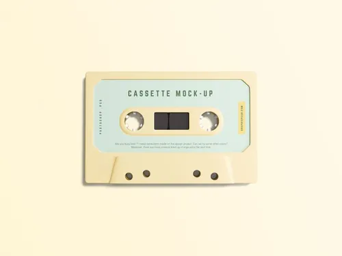 复古音乐磁带外观设计样机模板 Simple Cassette Mockup