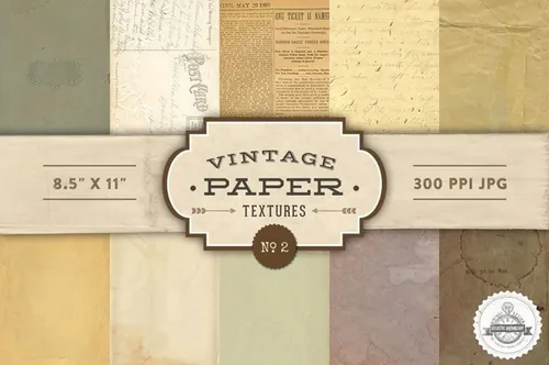 复古纸张纹理设计素材Vintage Paper Textures - No. 2