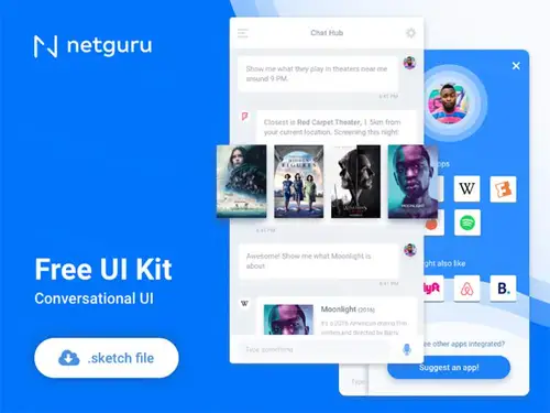Conversational UI Kit Daily UI #074 每日UI源文件分享
