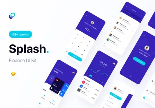 专业现代的金融管理UI套件 Splash - Finance UI K