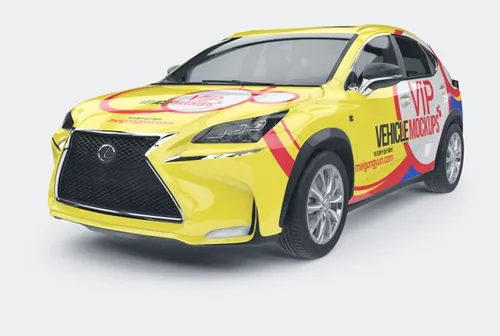 Lexus NX 200t F-Sport Vehicle Mockups Vol003-雷克萨斯汽车车身广告贴图模版