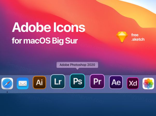 苹果电脑最新设计软件图标素材分享 Adobe Icons Altern