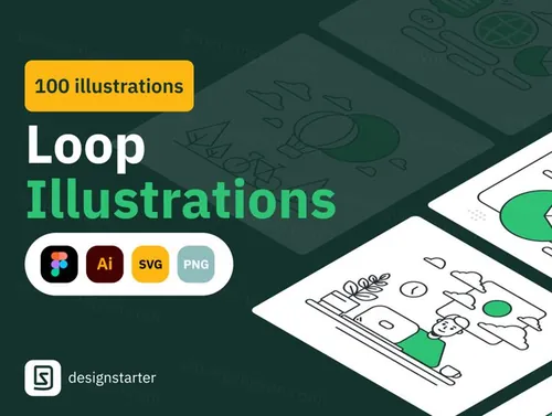 高质量简约Web插图插画合集 Loop Illustrati