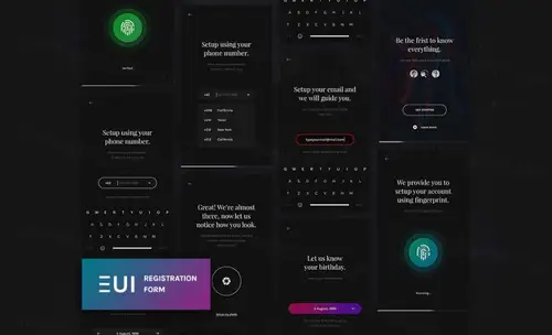 EUI Registration Walkthrough UI 每日UI源文件分享 Dai