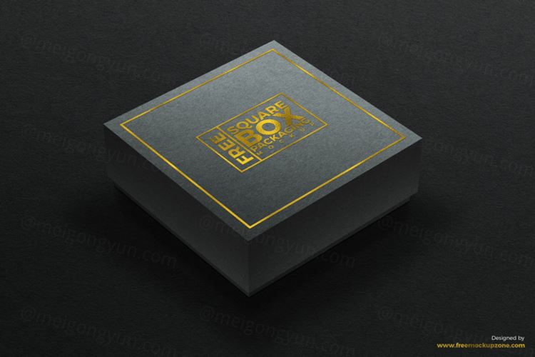 高质量包装贴图样机PSD模型Square Box Packaging Mockup