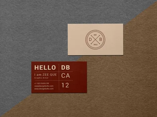 名片PSD模板贴图样机Textured Business Card Mockup PSD