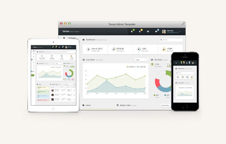 Tenax HTML5 Admin Template Vol