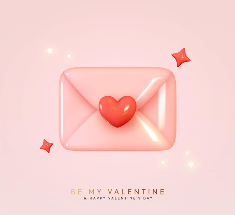 高质量情人节七夕三八妇女节母亲节3D卡通爱心元素EPS矢量设