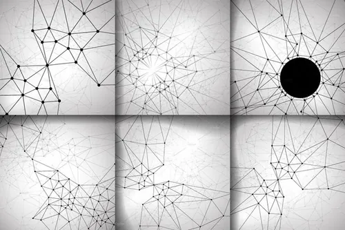 抽象艺术分子线条设计素材Molecular backgrounds